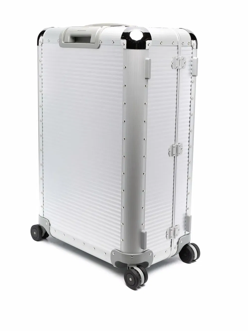 Bank S Spinner 76cm studded aluminum suitcase