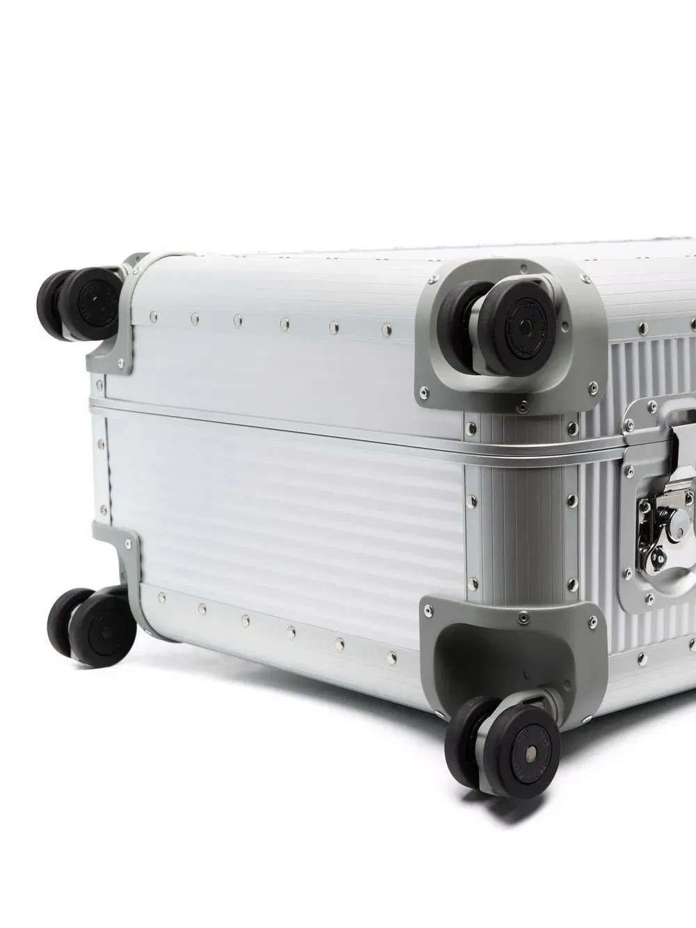 Bank S Spinner 76cm studded aluminum suitcase