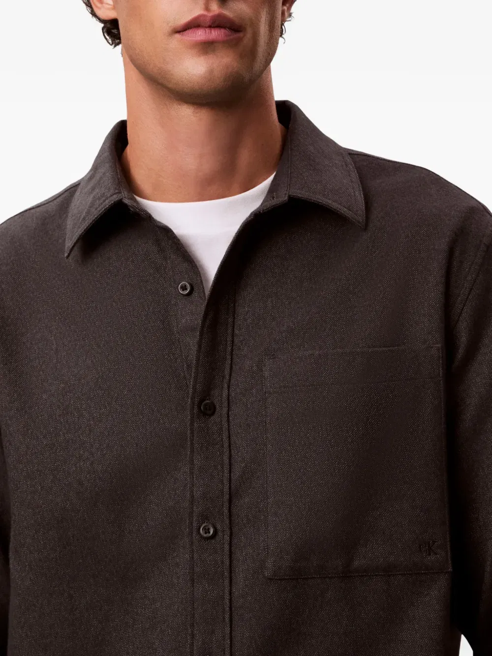chest-pocket long-sleeved shirt