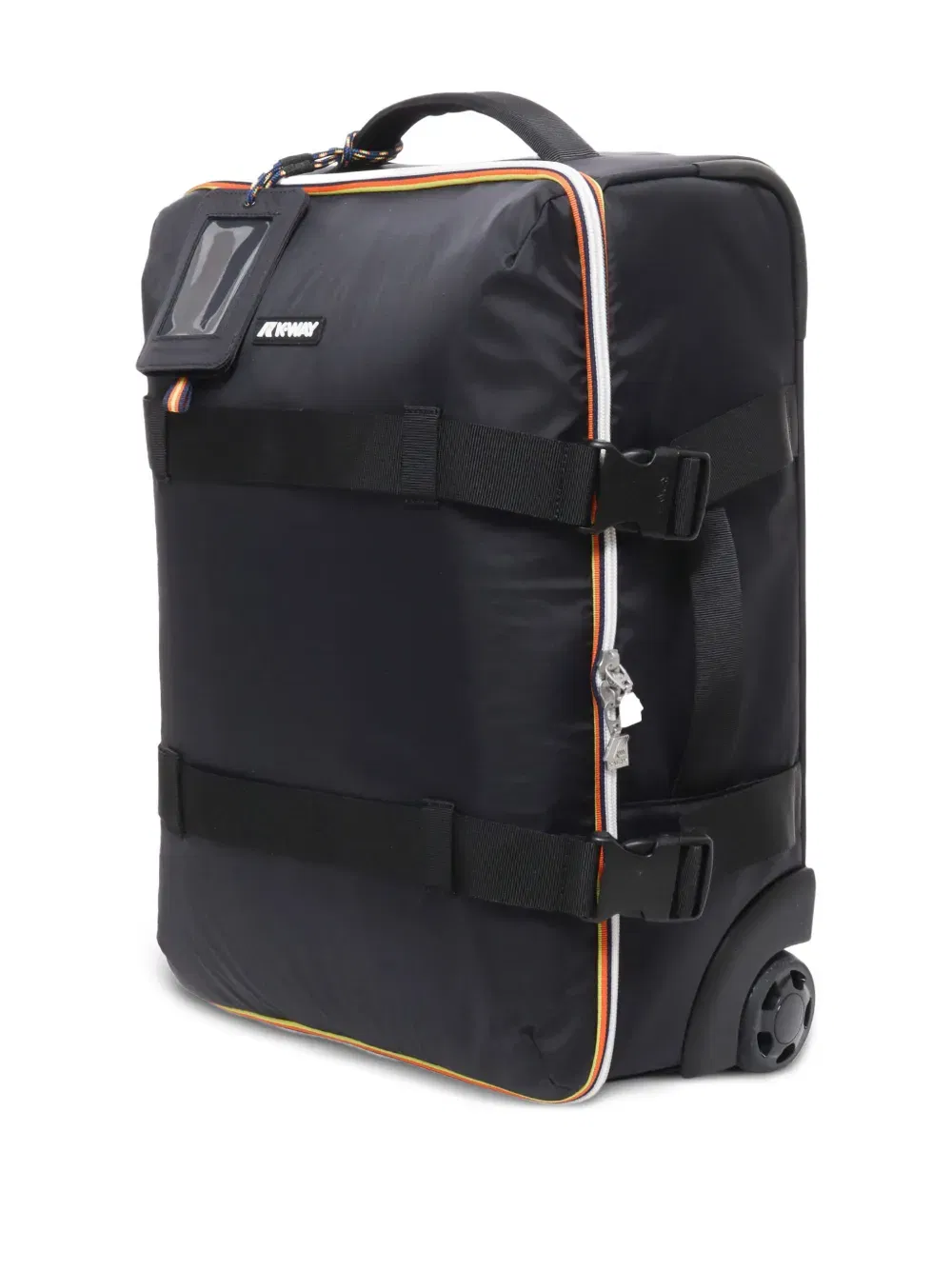 small Blossac wheeled strap-detail cabin suitcase