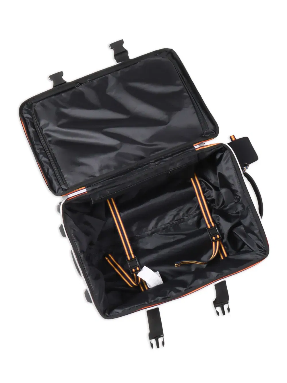 small Blossac wheeled strap-detail cabin suitcase