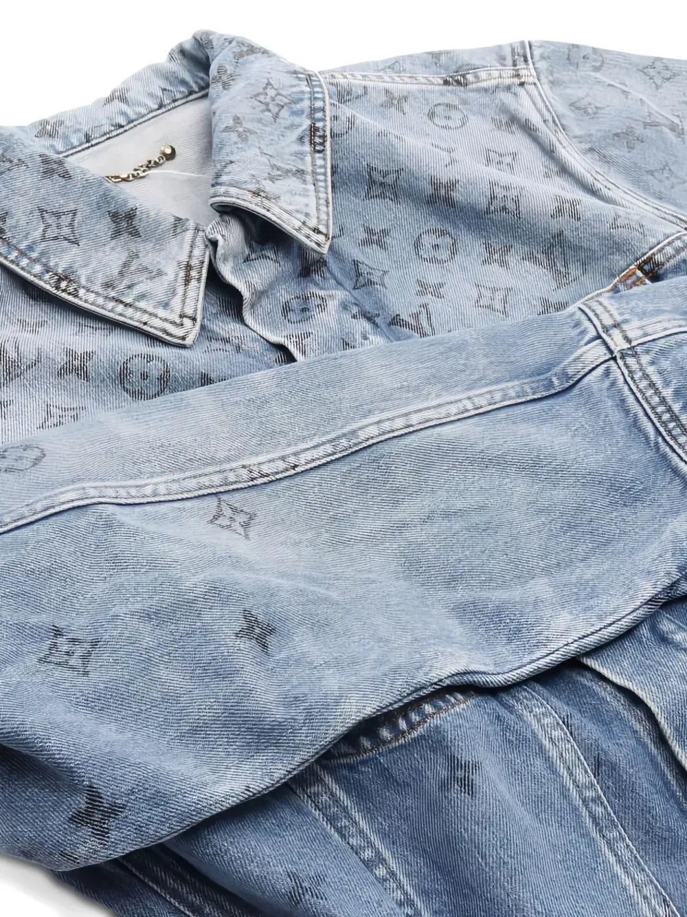 2010s monogram denim jacket