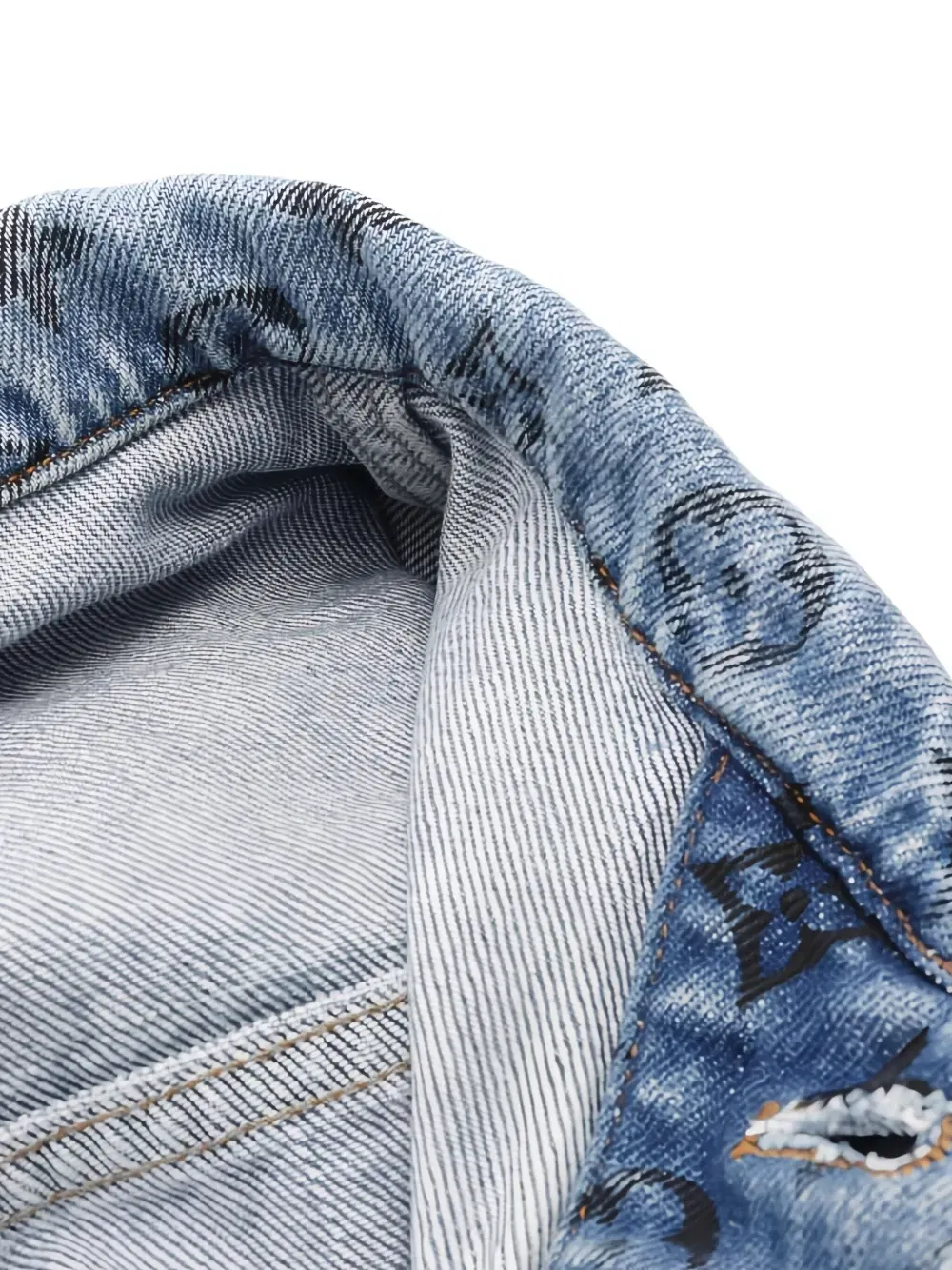 2010s monogram denim jacket