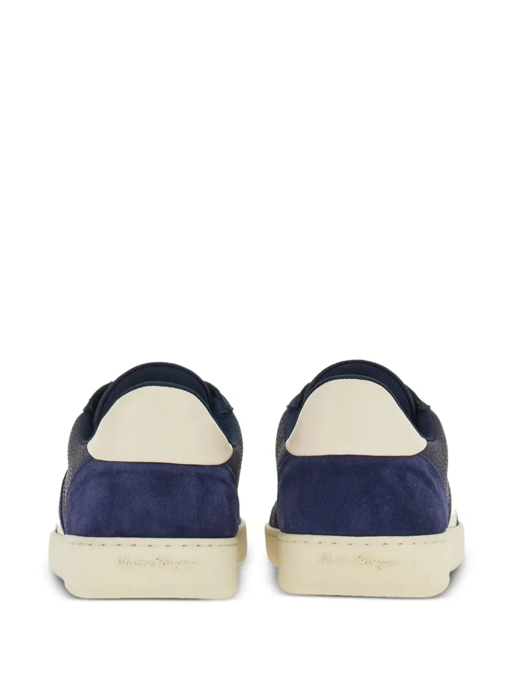logo-debossed leather sneakers