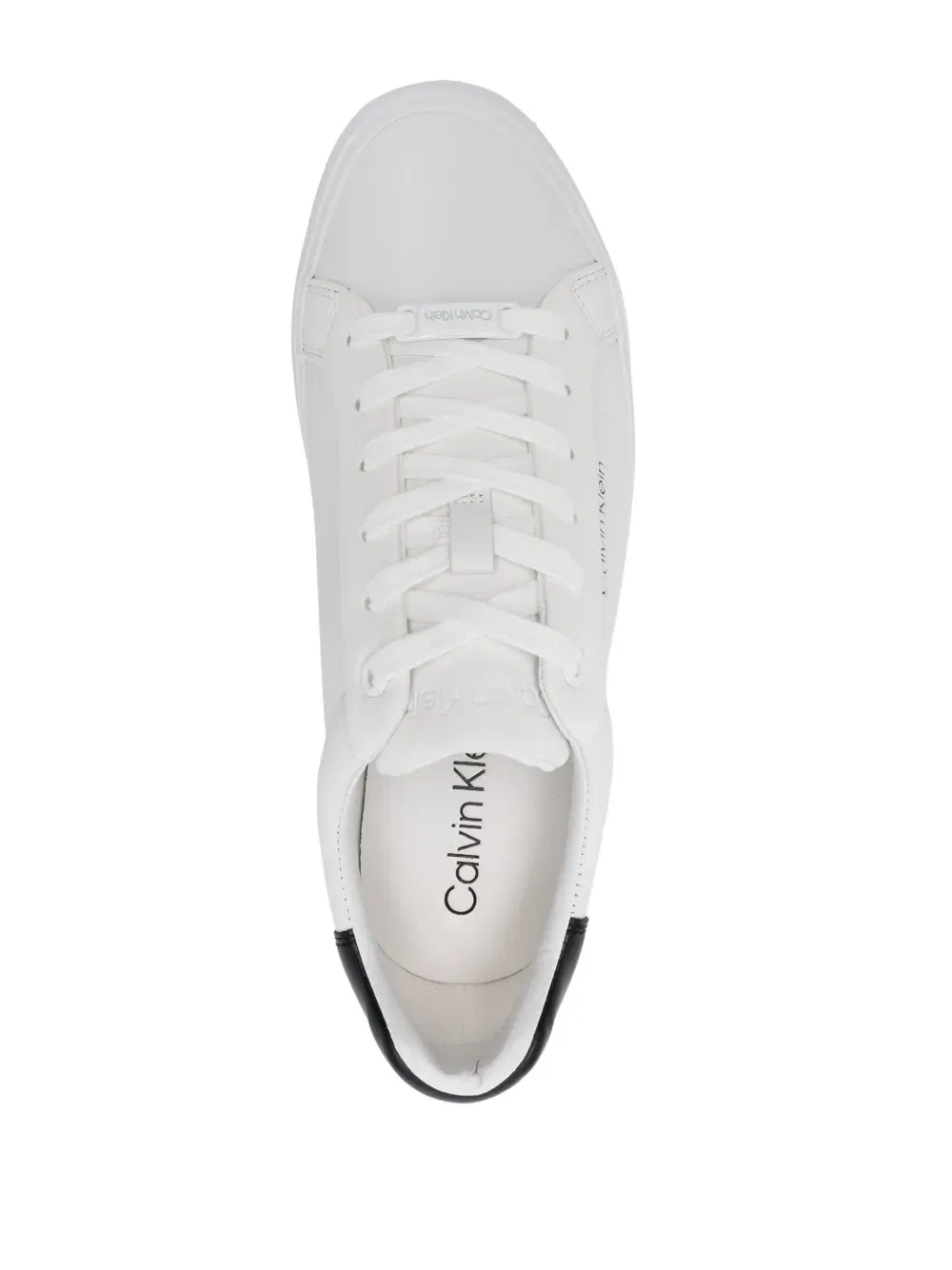 logo-debossed leather sneakers