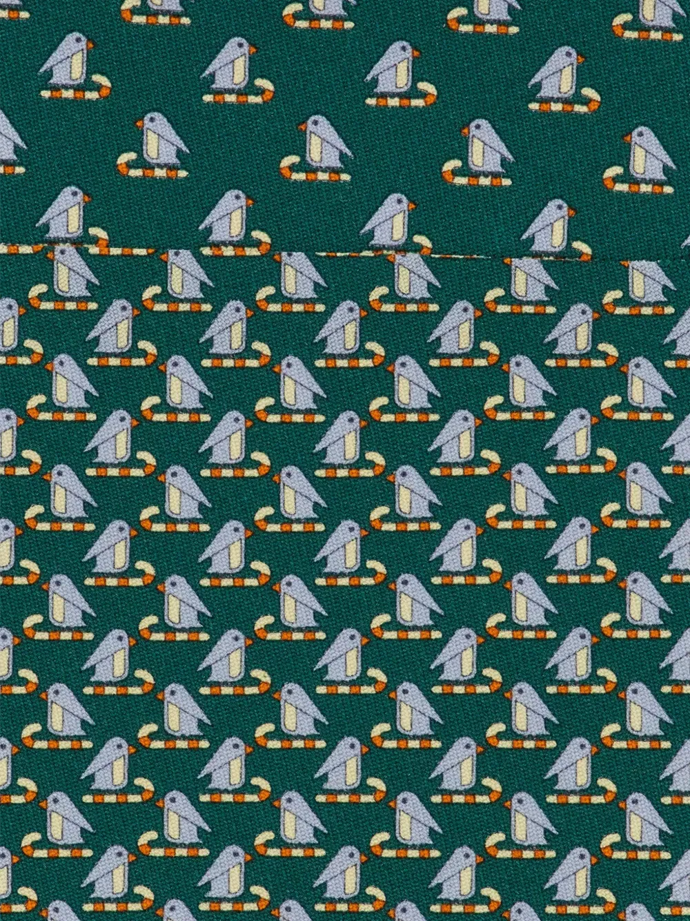 penguin-print silk tie