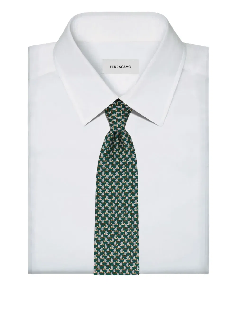 penguin-print silk tie