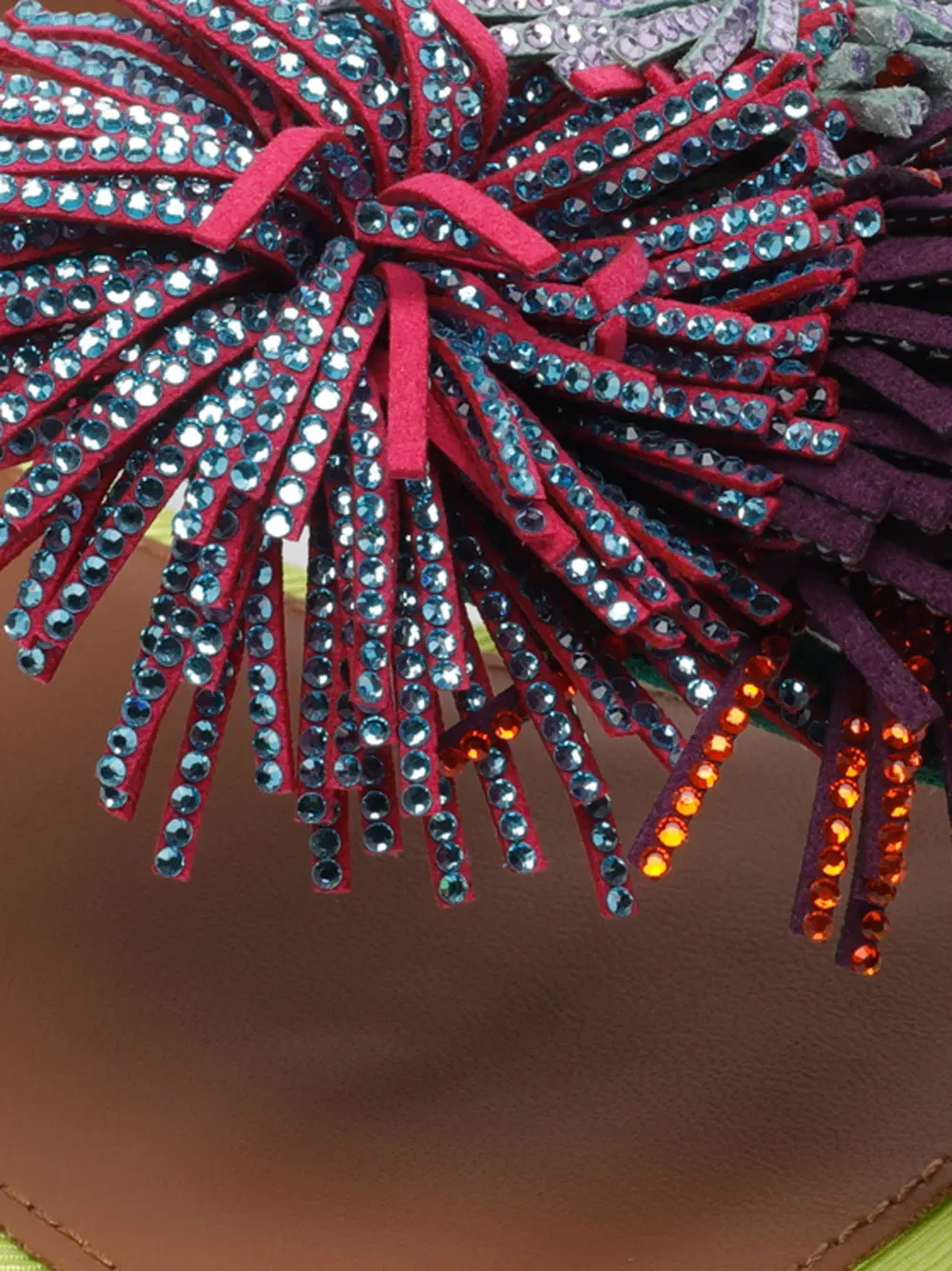 pompom T-bar sandals