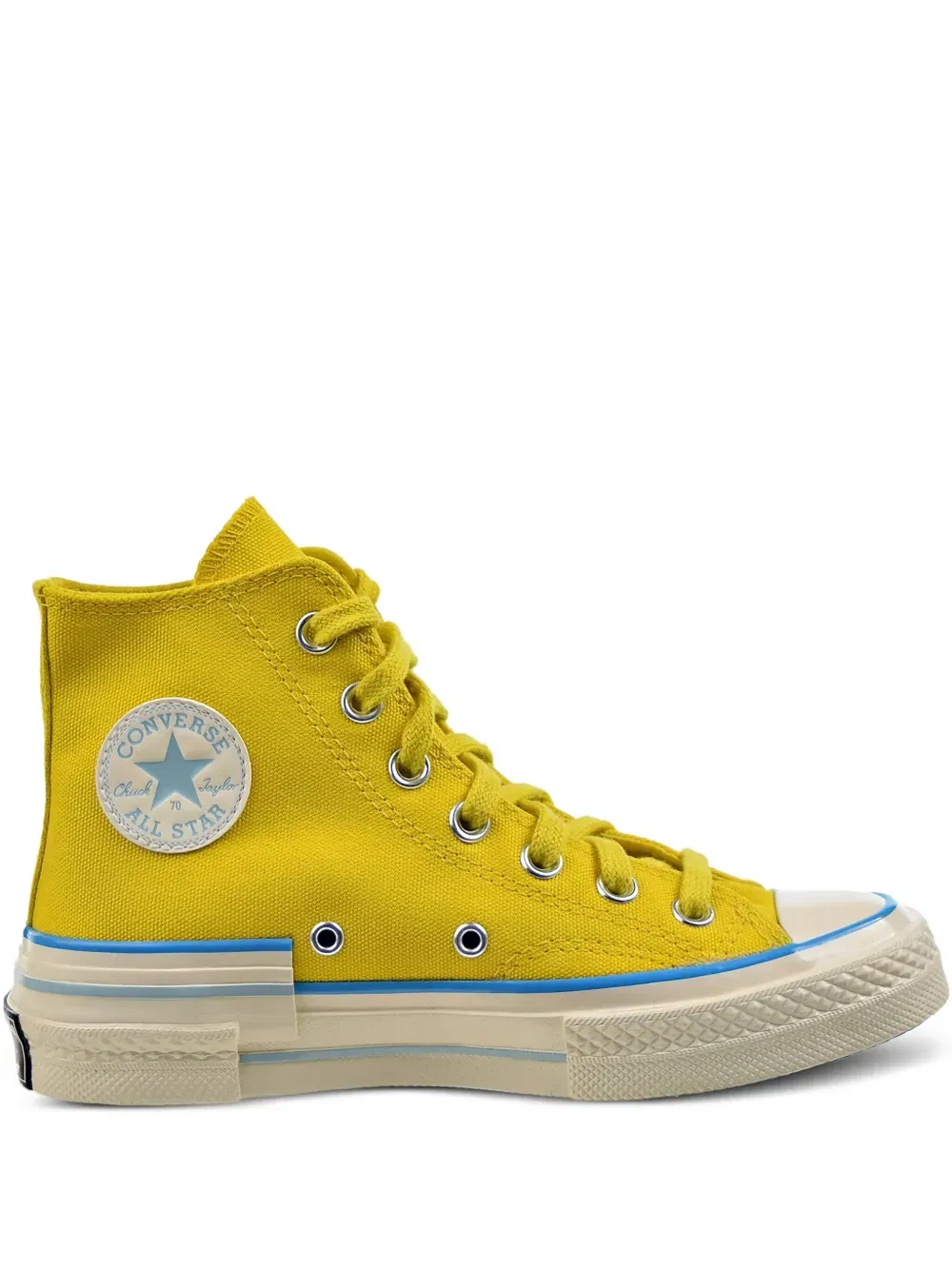 Chuck 70 Hi "Popped Colour - Speed Yellow/Sail Blue/Egret" sneakers