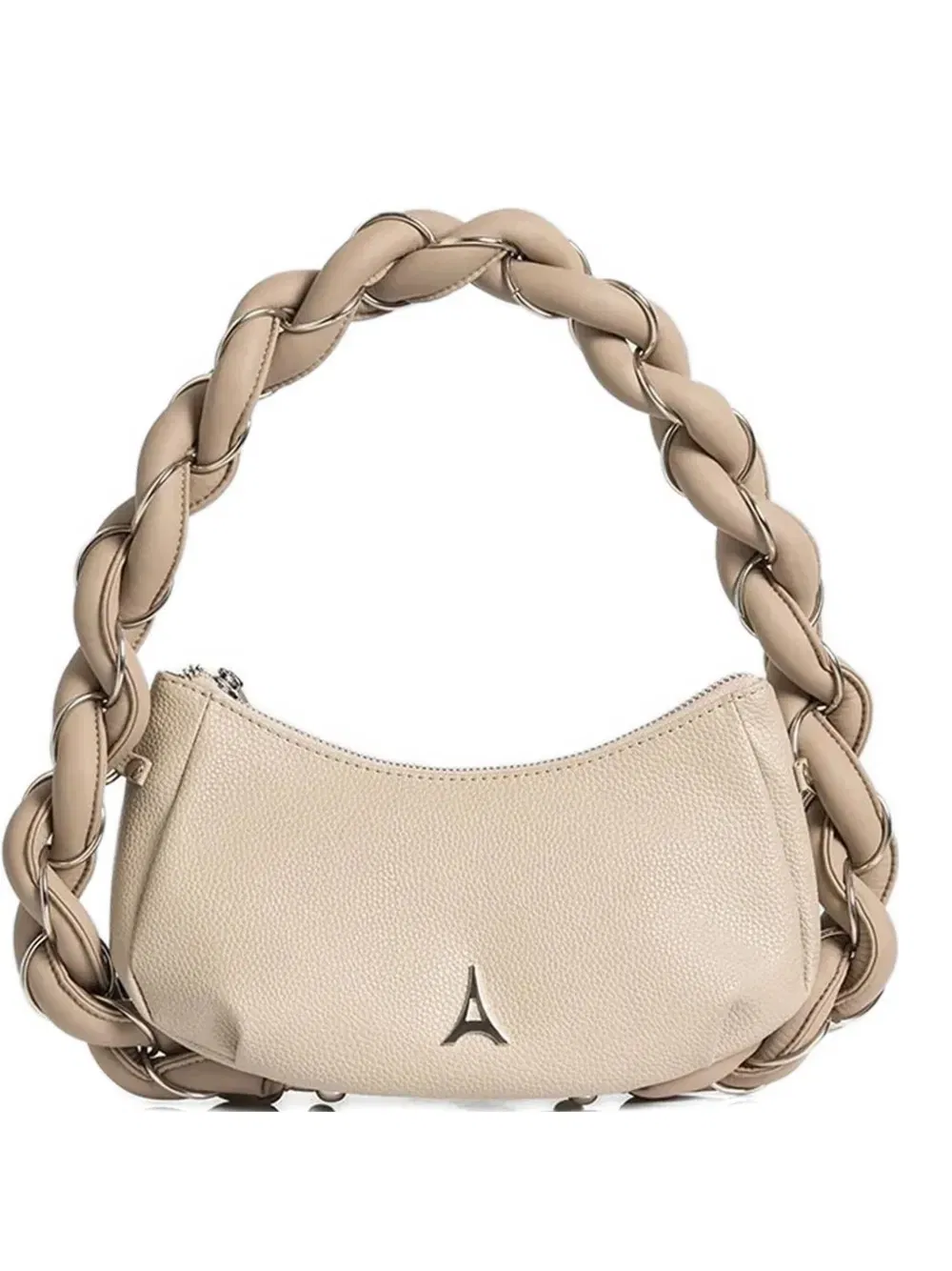 Somme faux-leather beige tote bag