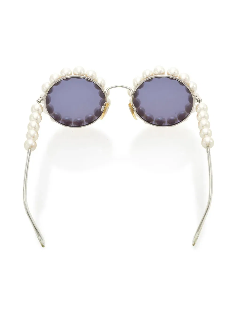 1993 pearl-trim round-frame sunglasses