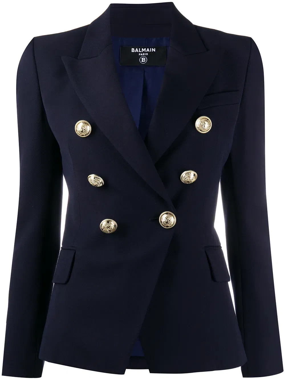 double-breasted fitted blazer