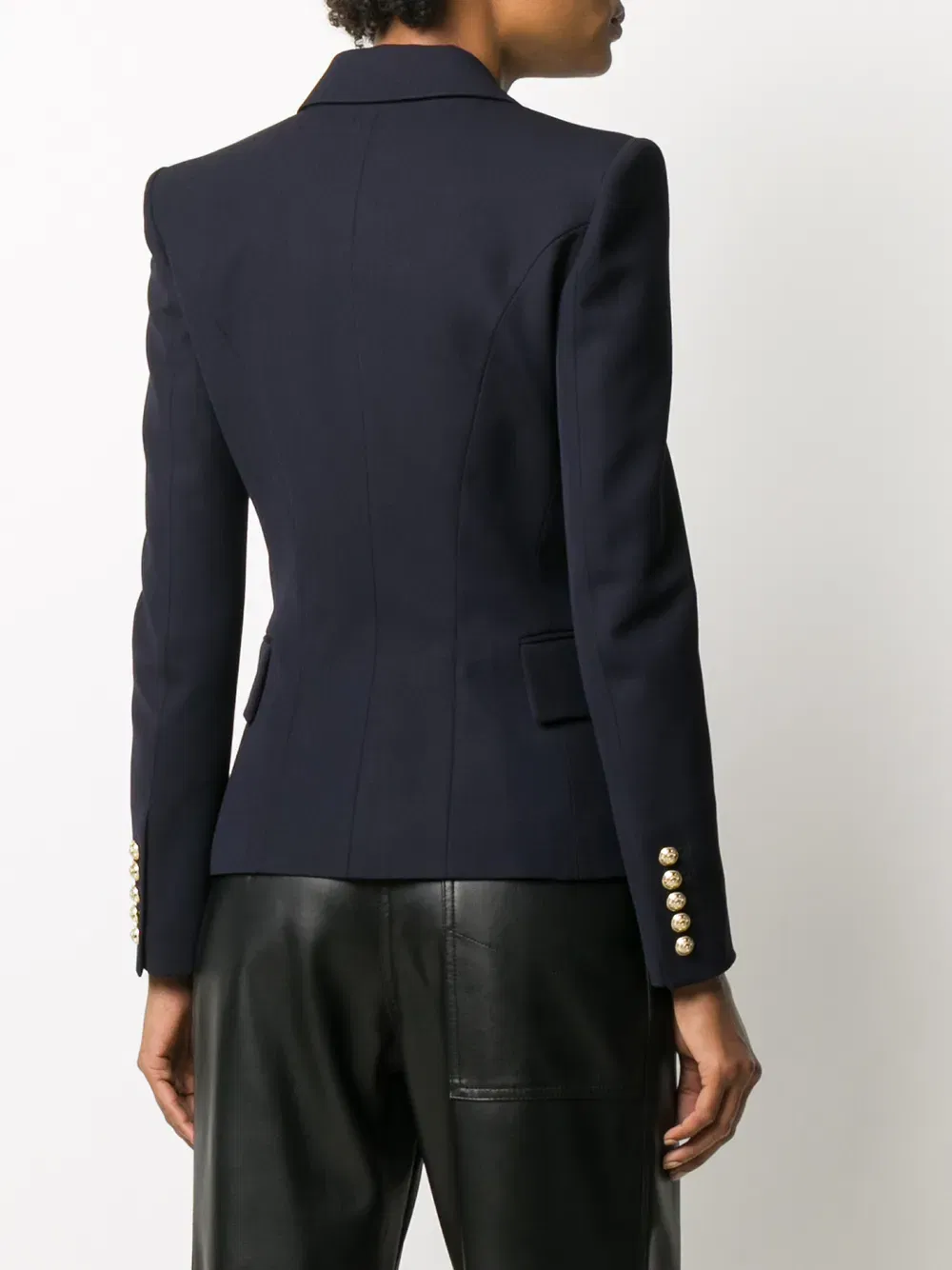 double-breasted fitted blazer