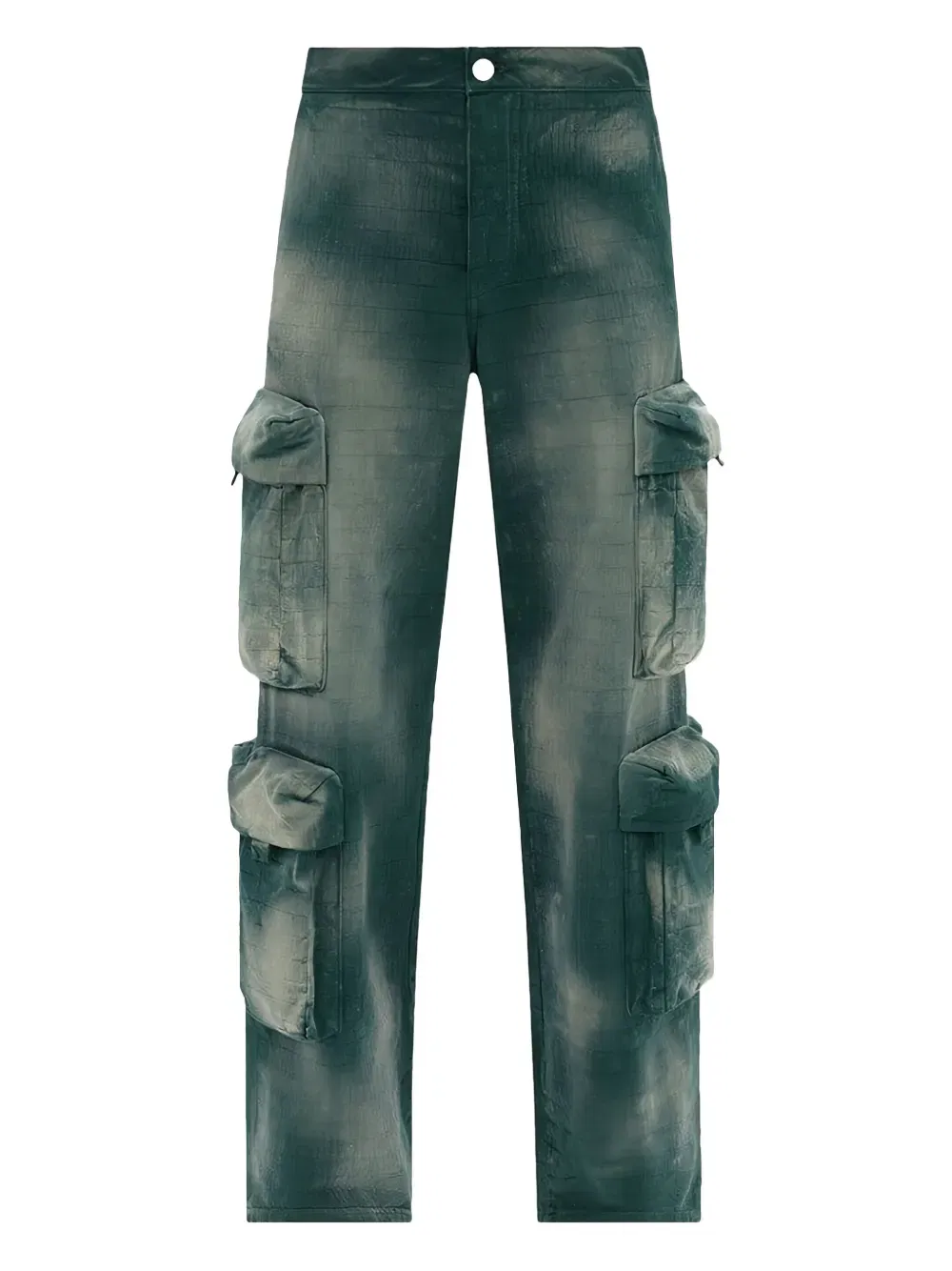 patterned-jacquard cargo trousers
