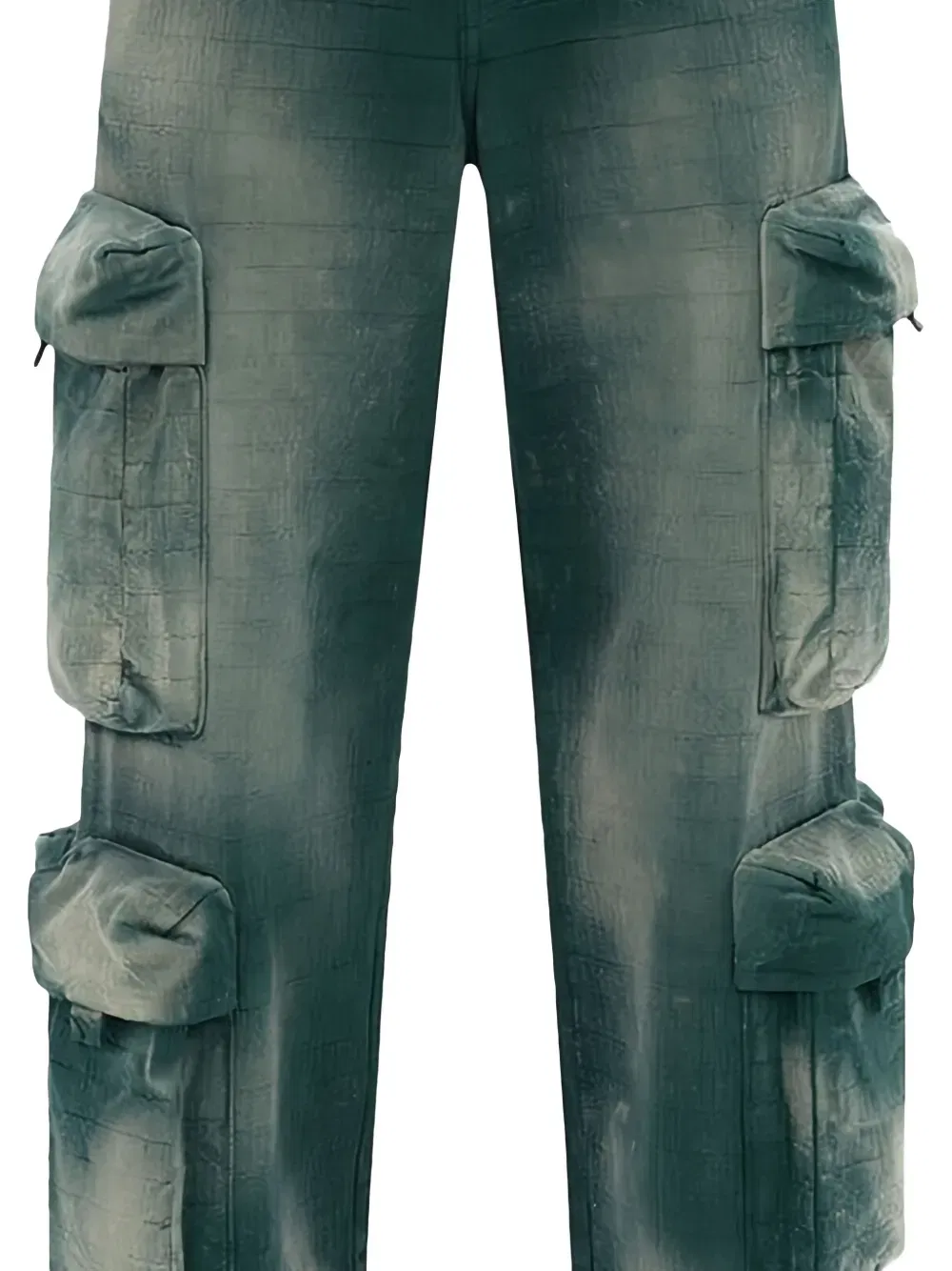patterned-jacquard cargo trousers