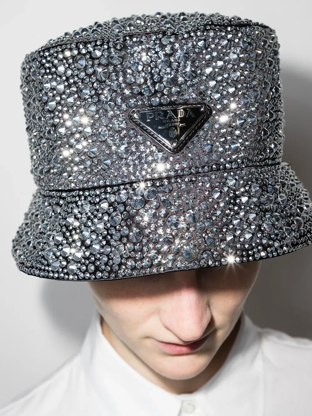 crystal-embellished bucket hat