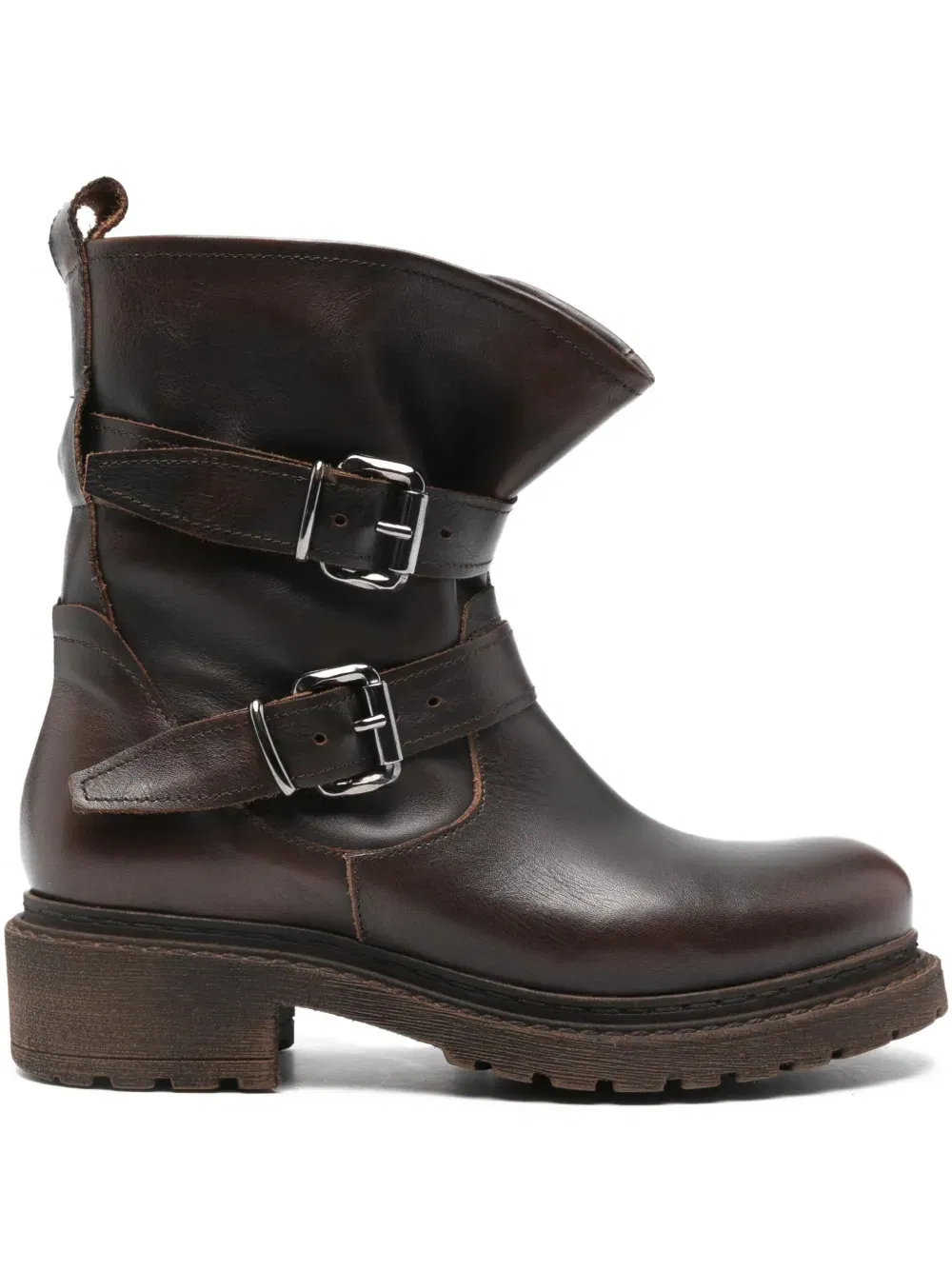 45mm buckle round-toe boots