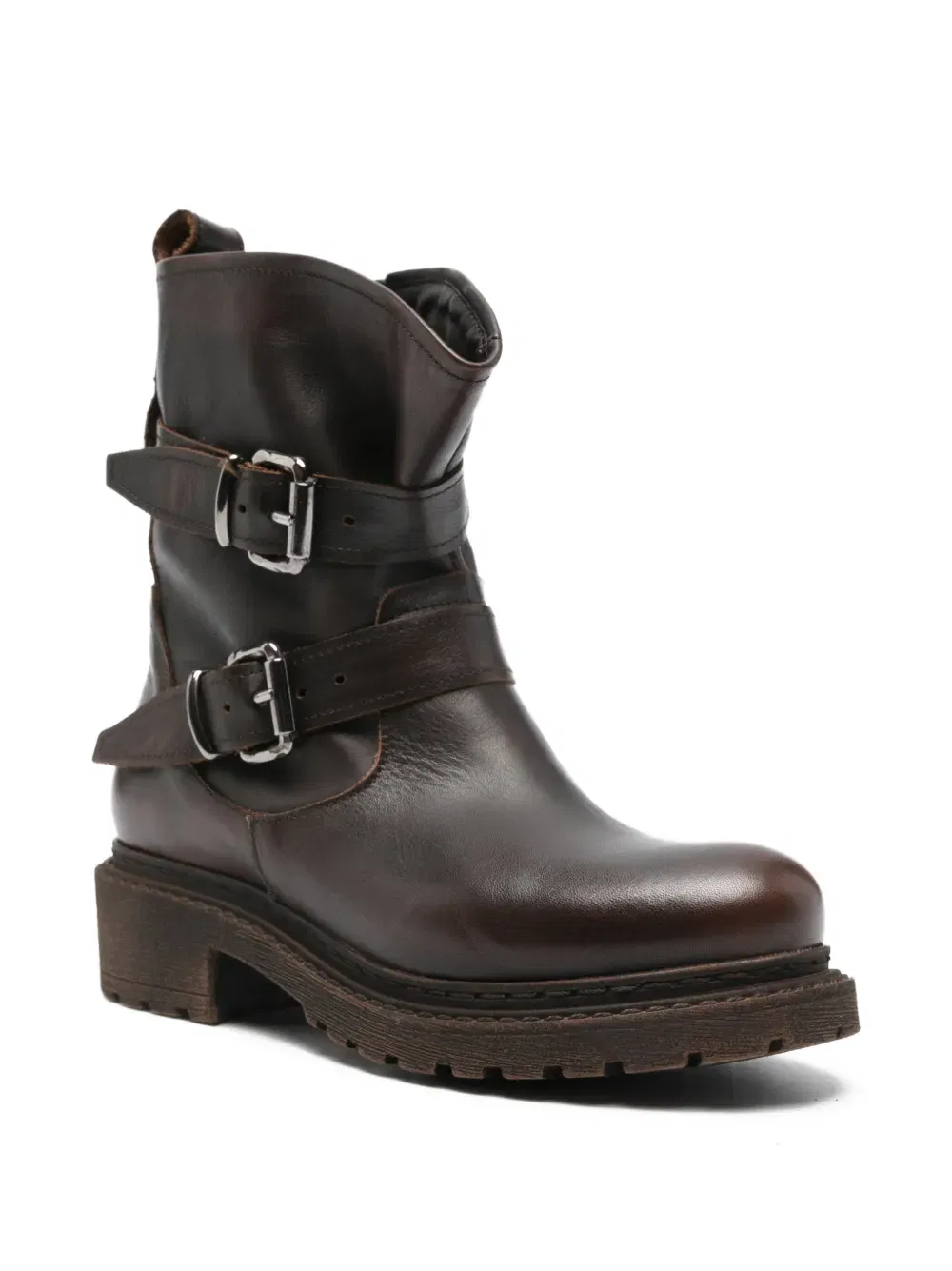 45mm buckle round-toe boots