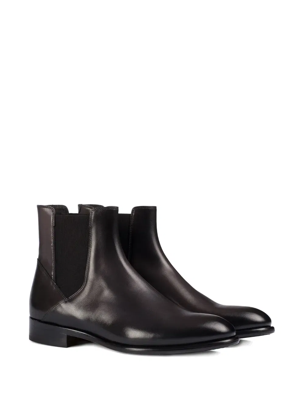 elastic-panel leather chelsea boots