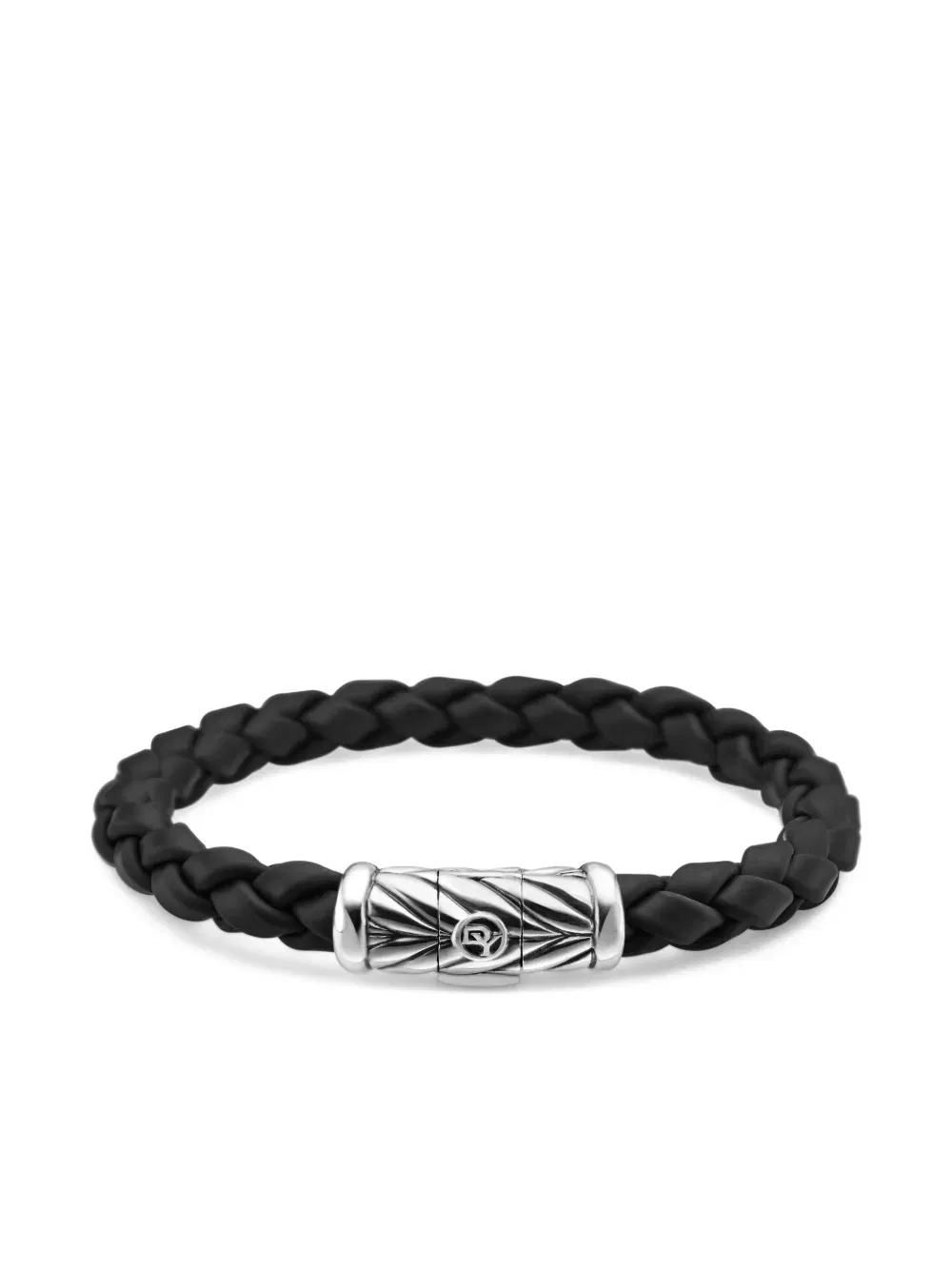 sterling silver Chevron braided bracelet (8mm)