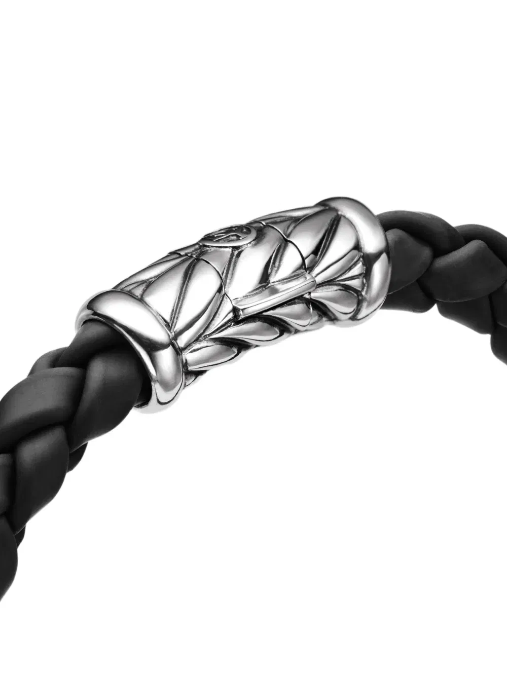 sterling silver Chevron braided bracelet (8mm)