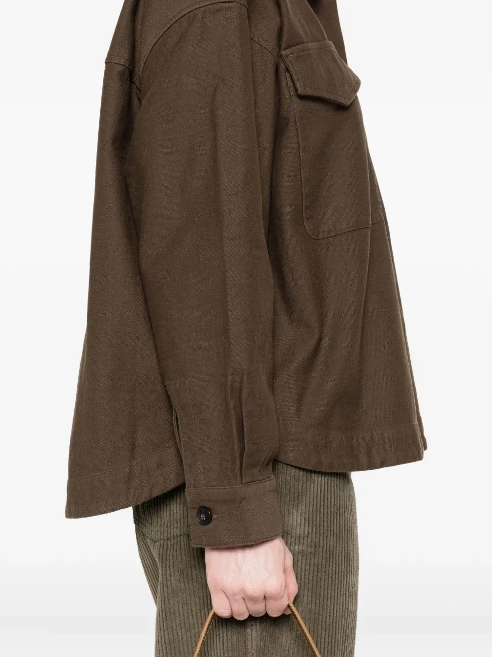 double-pocket cotton shirt jacket