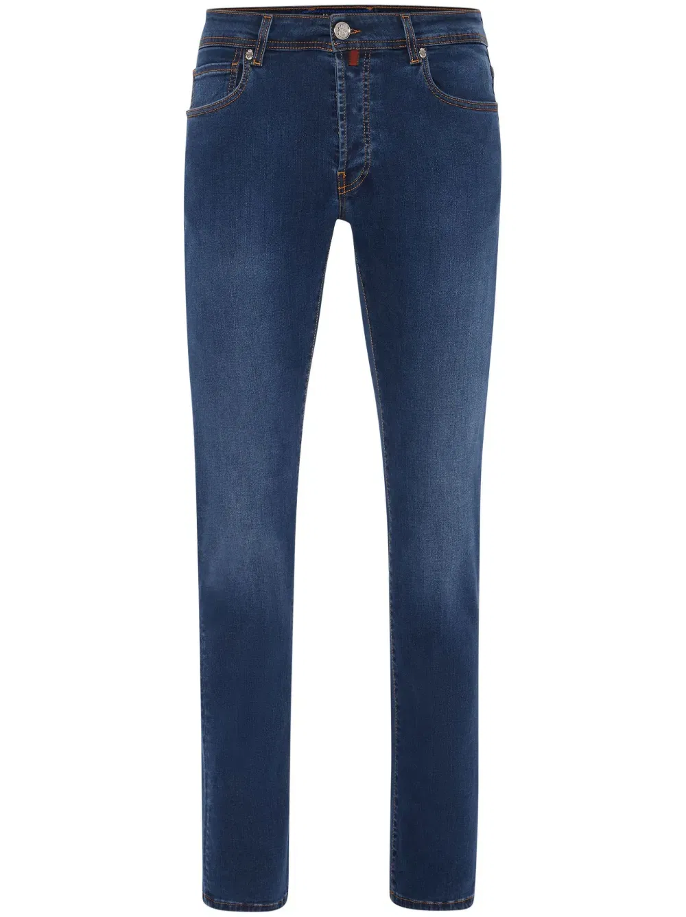 logo-embroidered straight-cut jeans