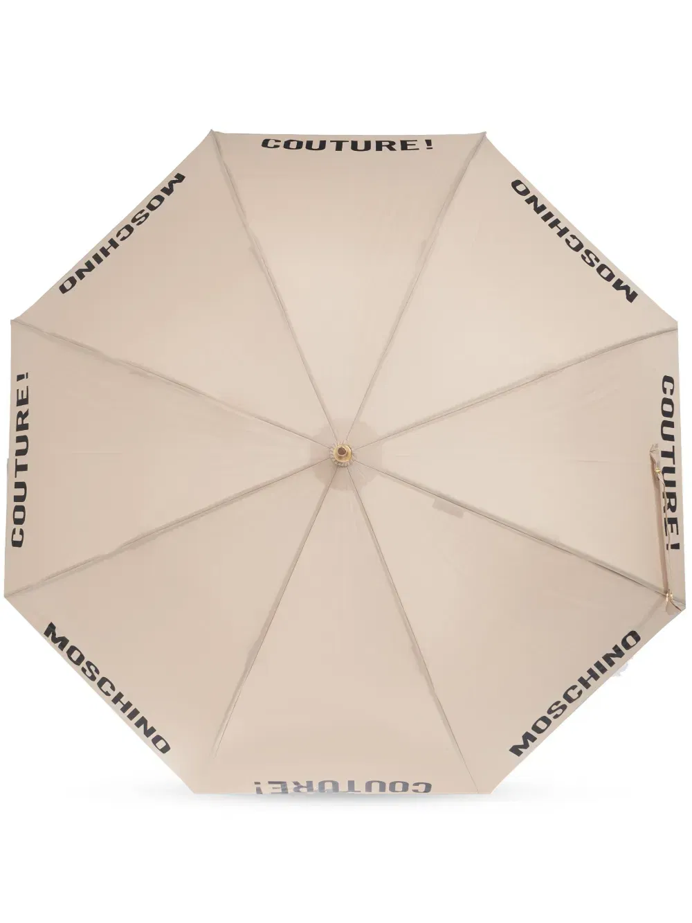logo-print crook-handle umbrella