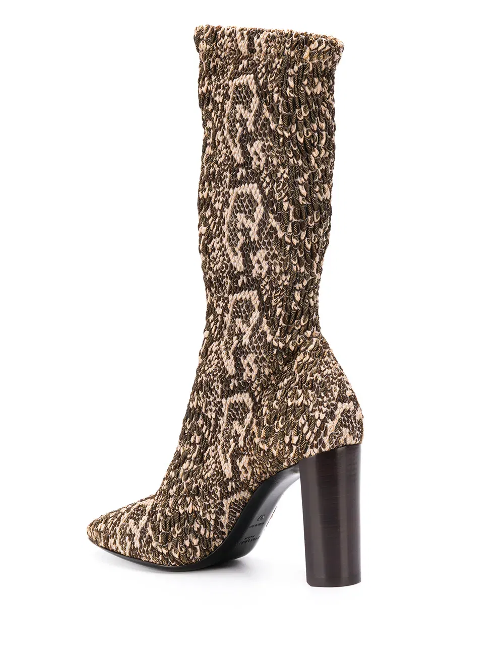 snake-print elasticated boots