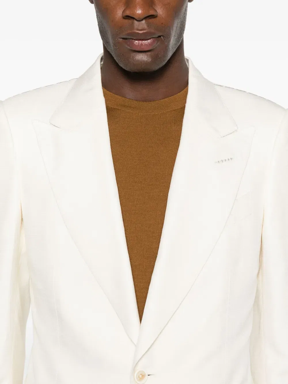 side-strap single-breasted suit