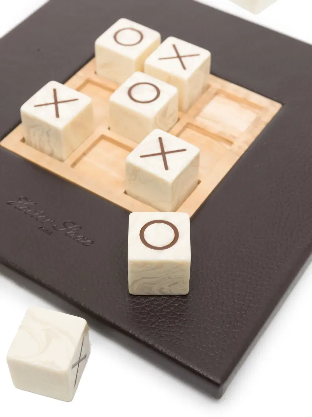 Tic-tac-toe leather game