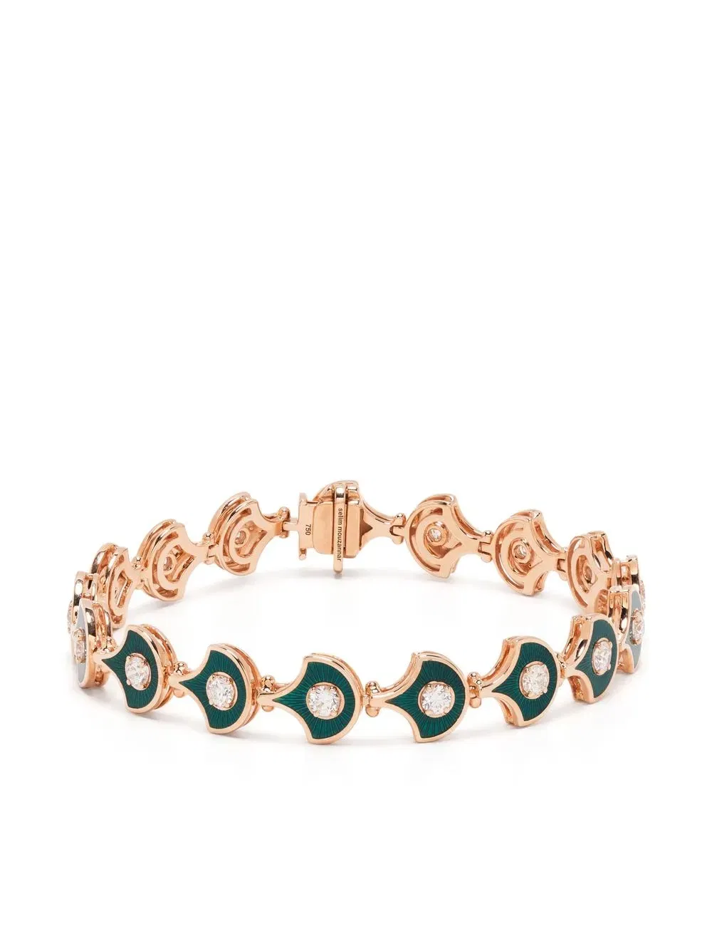 18kt rose gold Fish For Love diamond bracelet