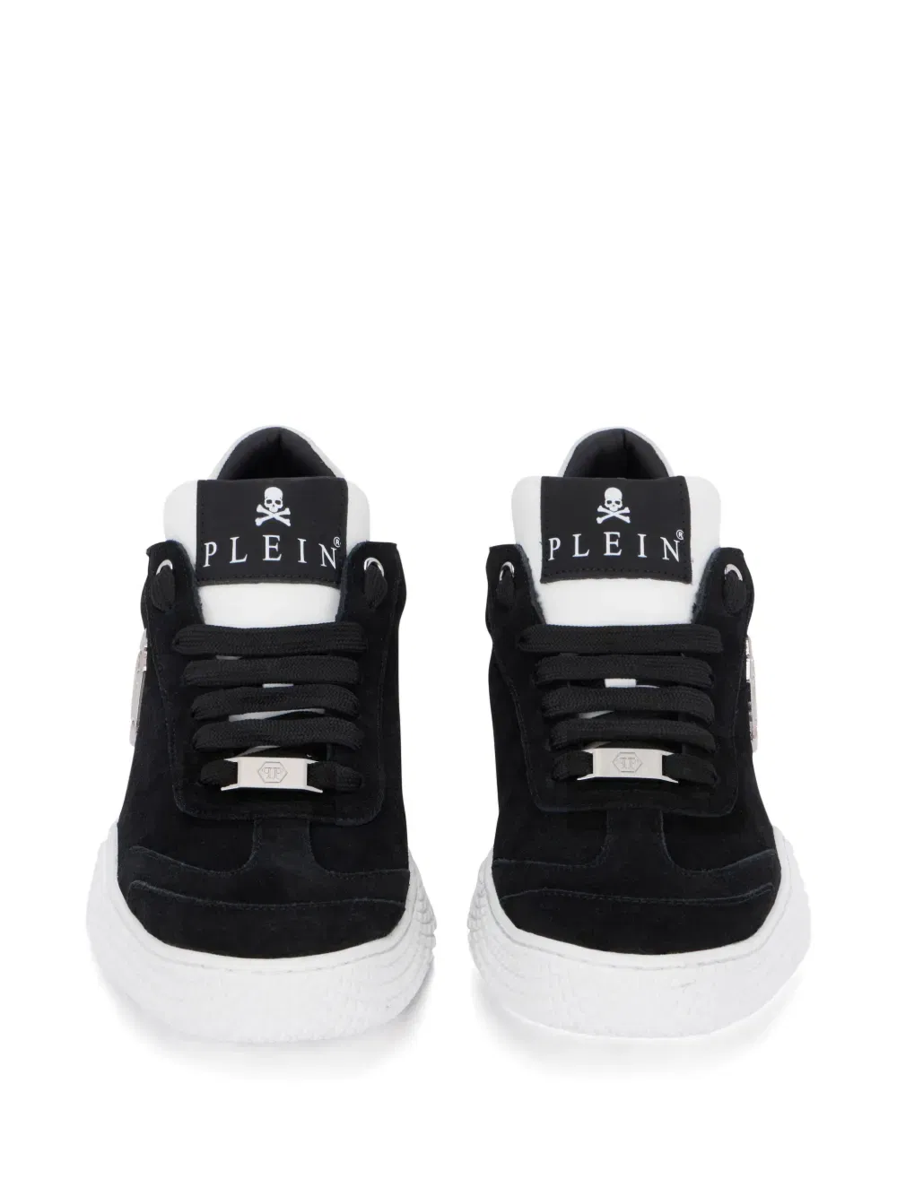 hexagon-logo suede sneakers