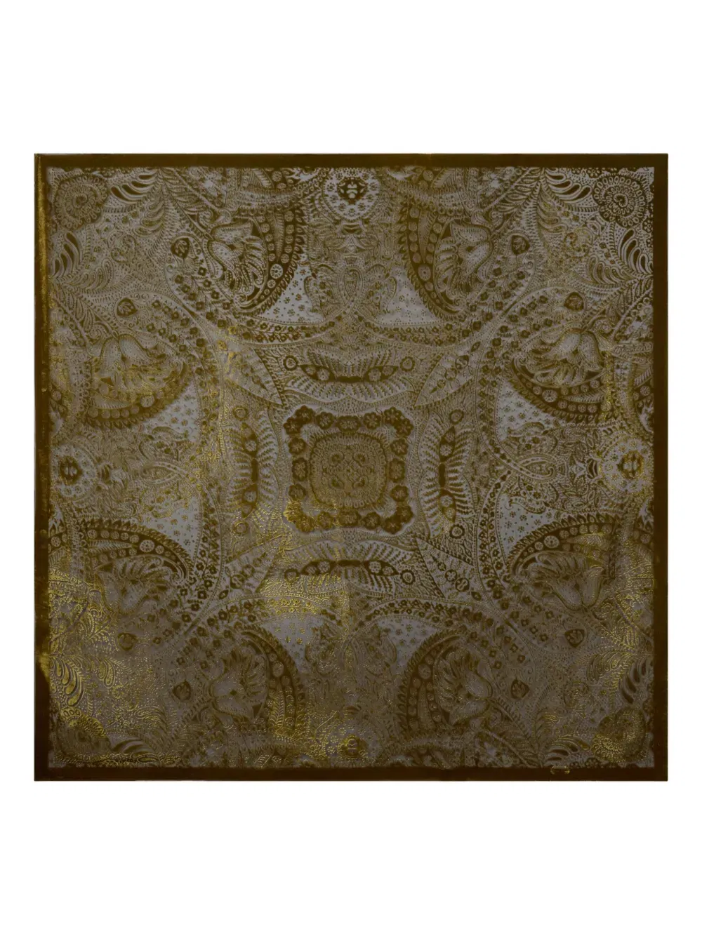 velvet-effect paisley shawl