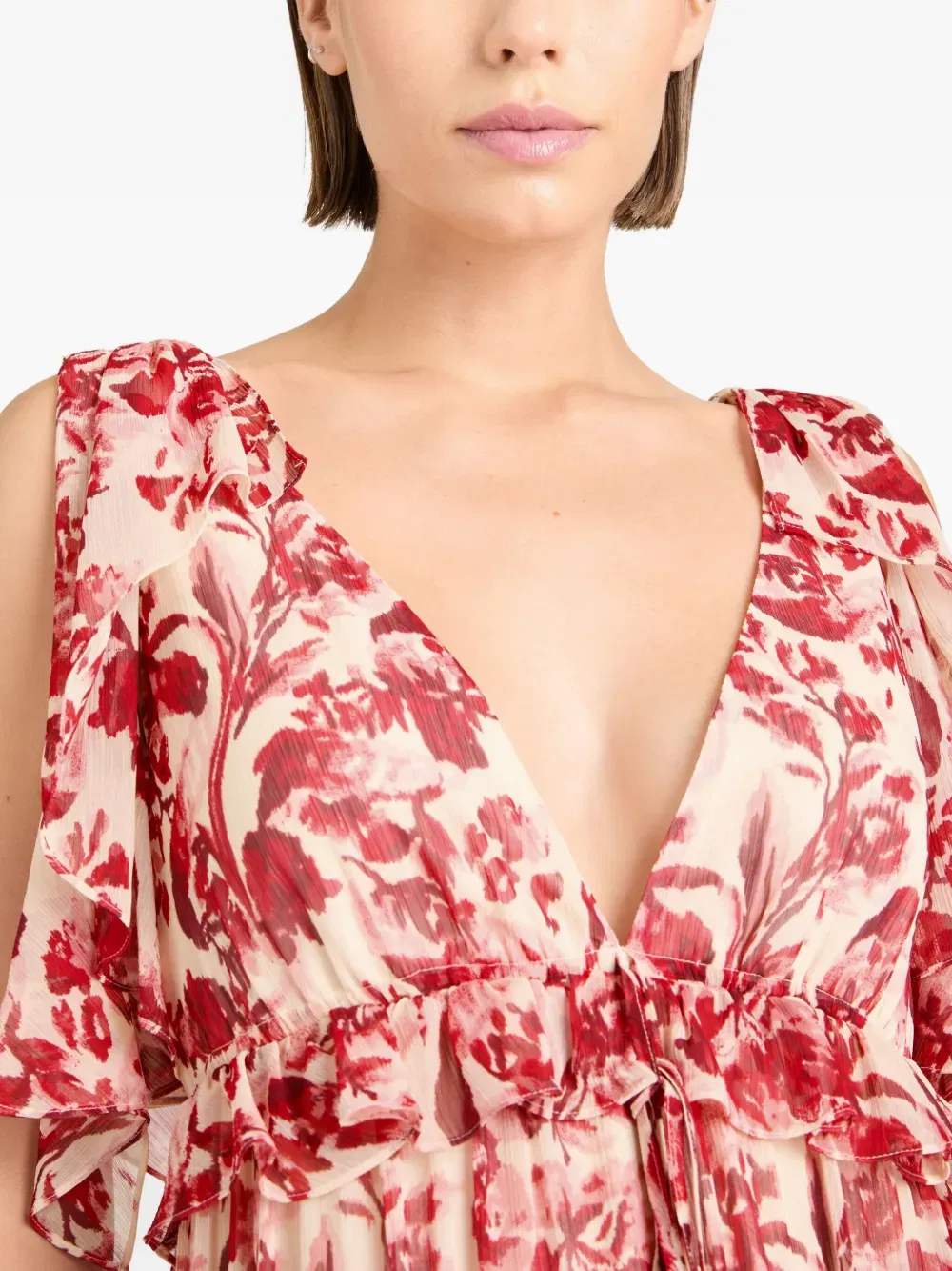 Omelia floral ruffled maxi dress