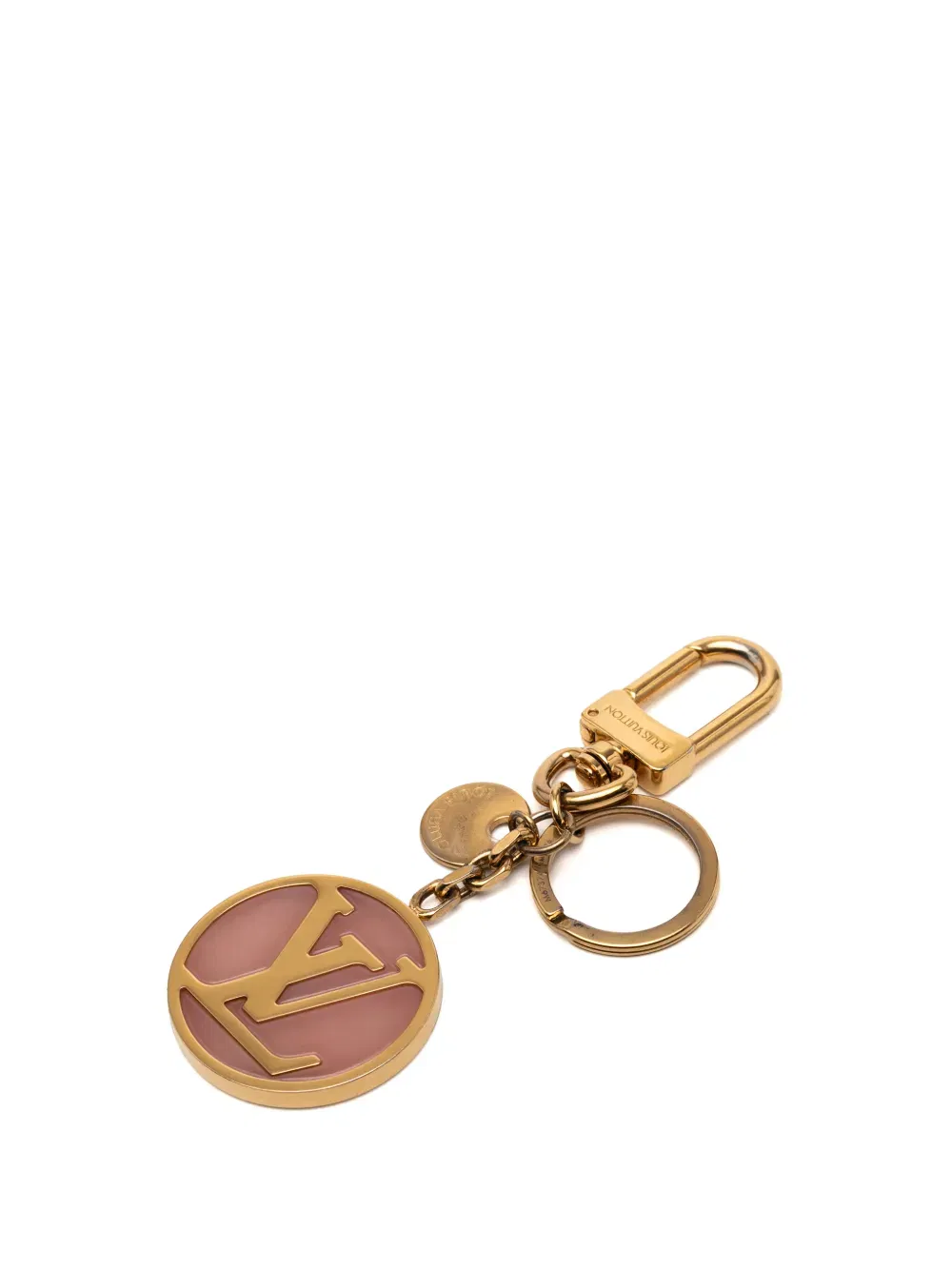 2016 Gold Plated and Resin LV Circle Holder and Bag Charm key chain