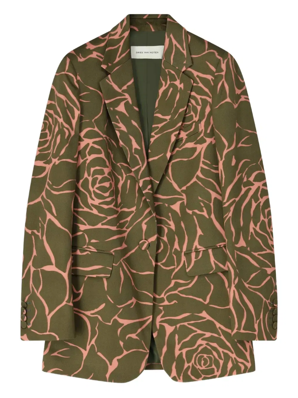 loose-fit floral blazer