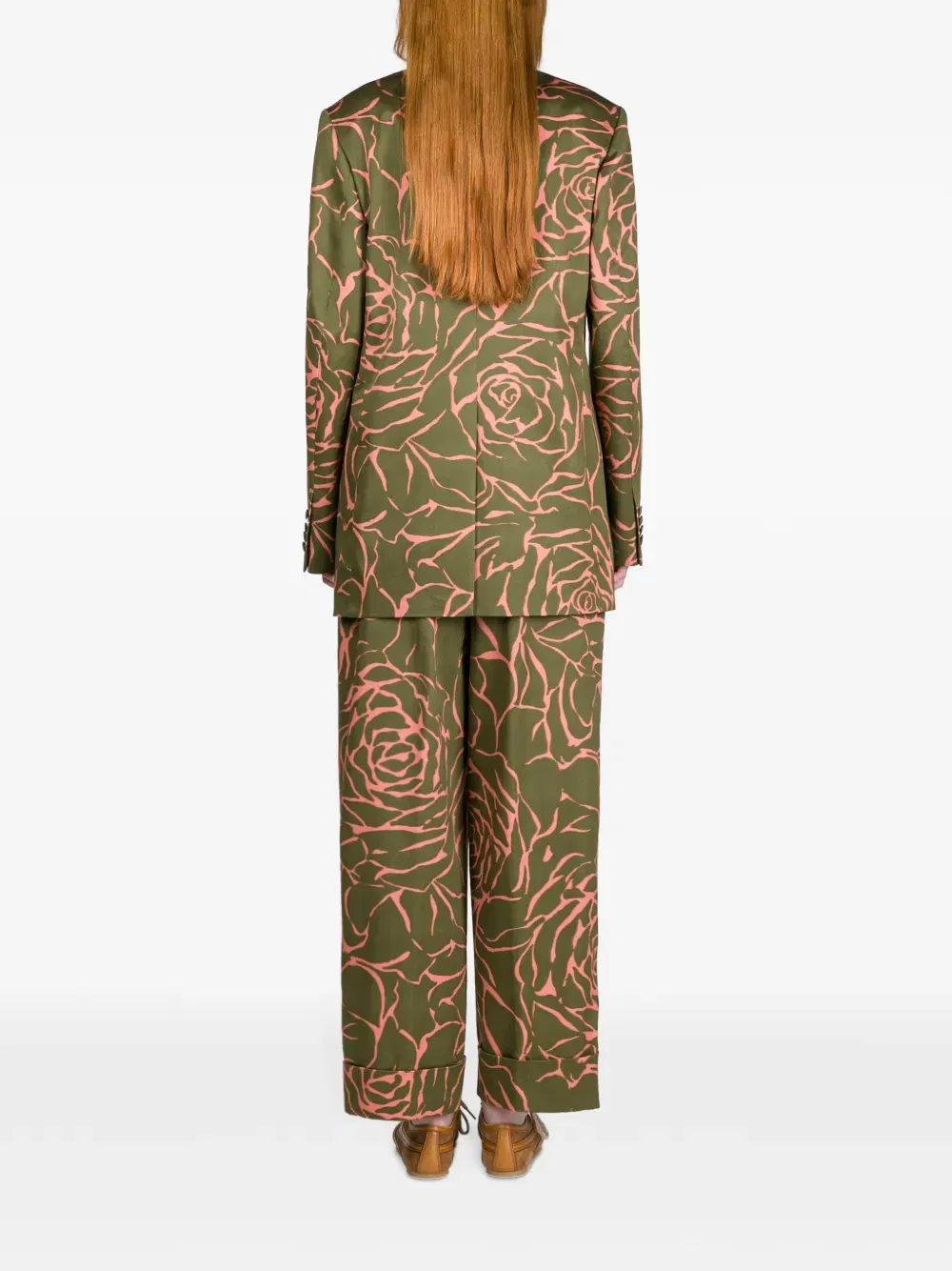 loose-fit floral blazer