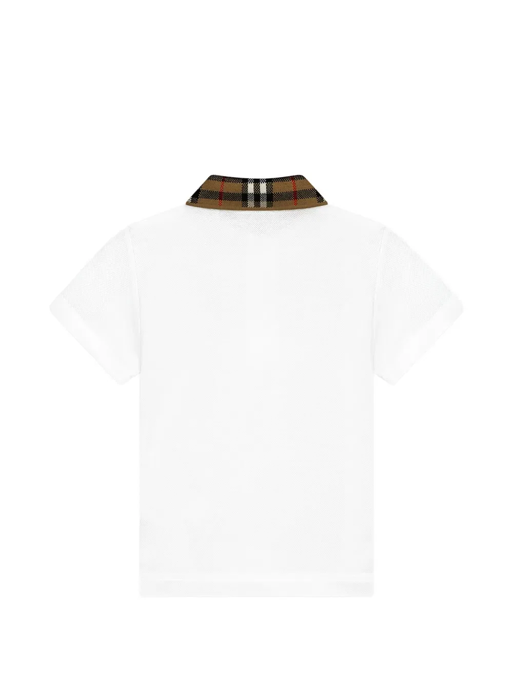 check-collar polo shirt