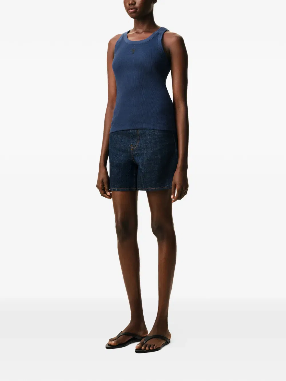 Ami De Coeur logo-embroidery tank top
