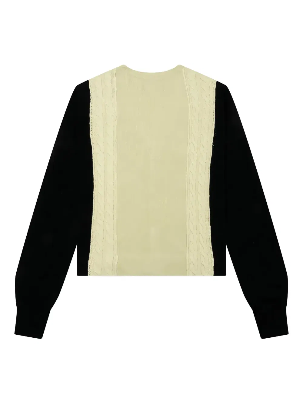 cable-knit panelled cardigan