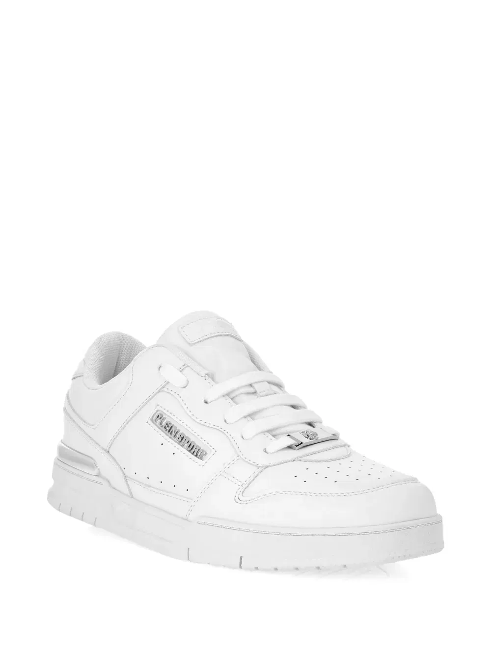 Tiger.X logo-plaque leather sneakers