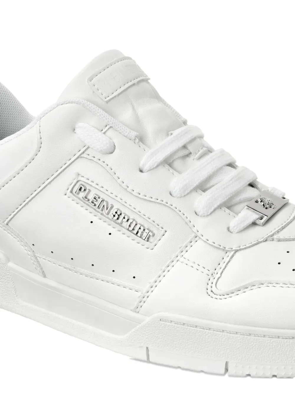 Tiger.X logo-plaque leather sneakers