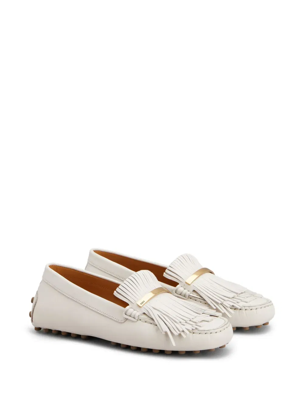 fringed leather loafers