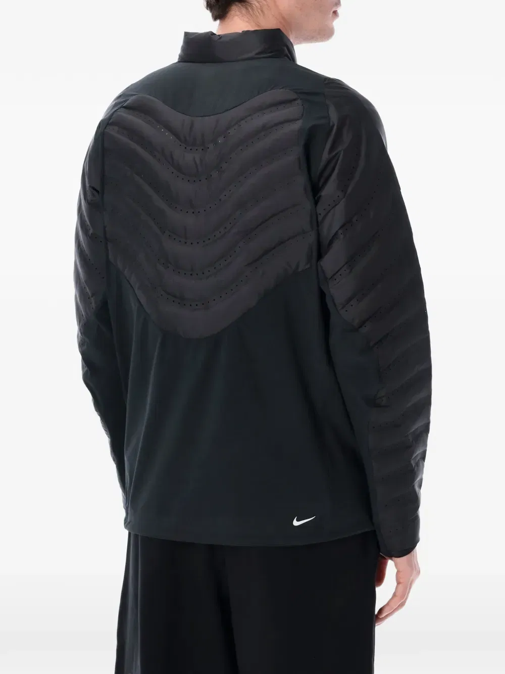 laser cut detail padded jacket