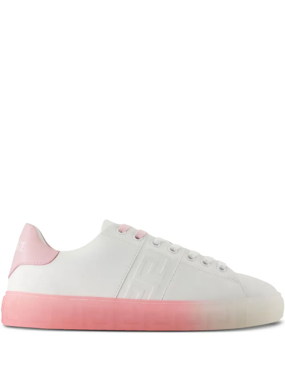 embossed-logo gradient sole sneakers