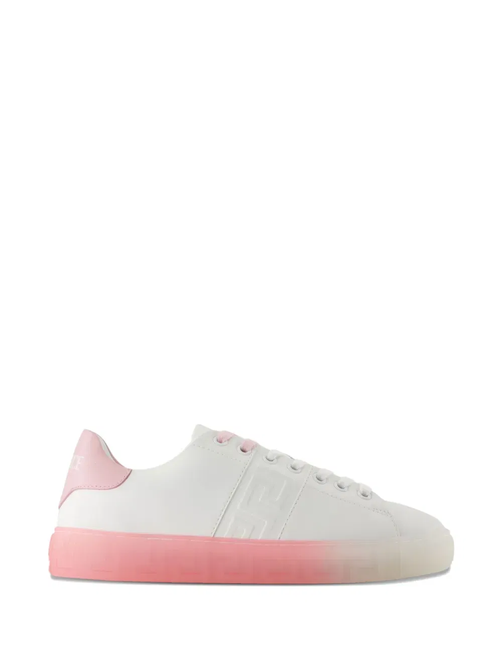 embossed-logo gradient sole sneakers