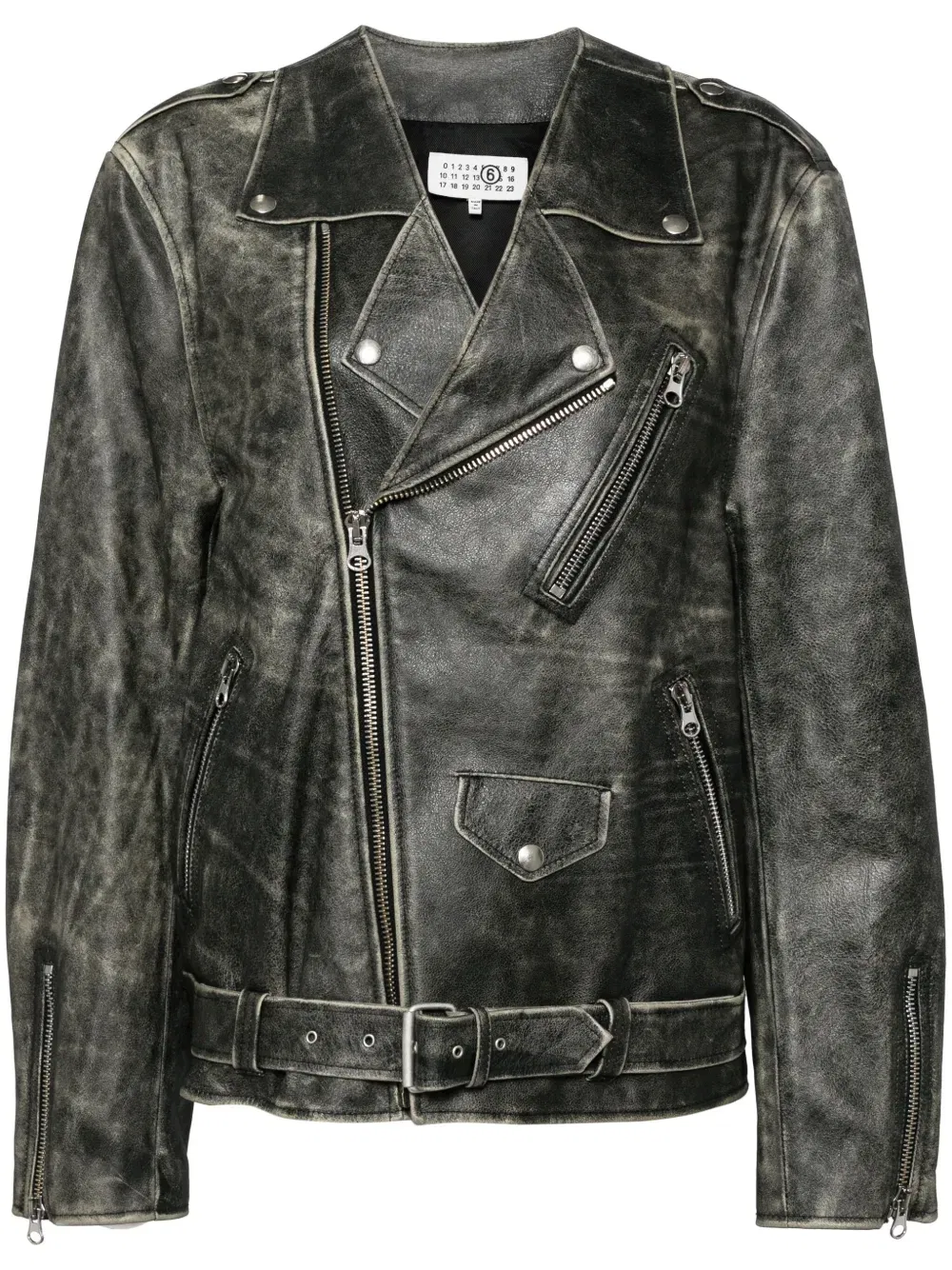 leather Brown biker jacket