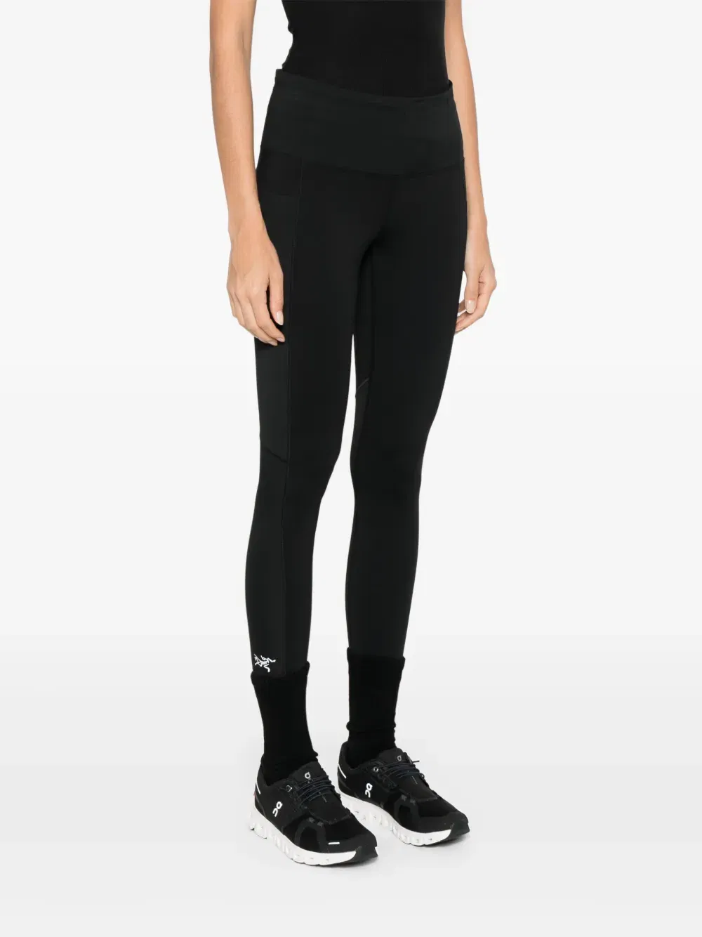 high-rise performance trousers
