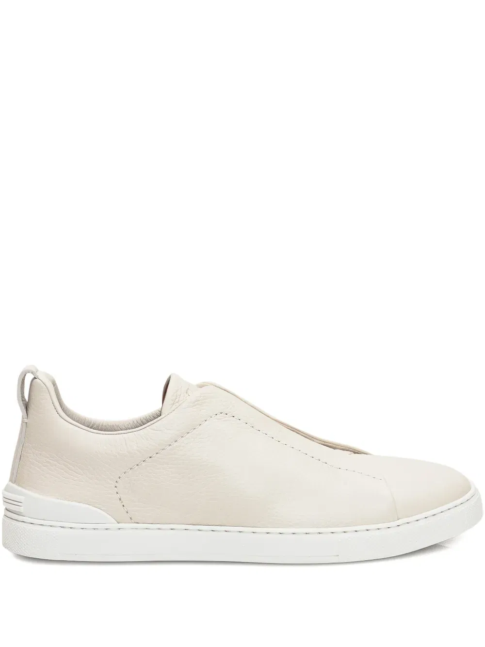 Triple Stitch leather slip-ons